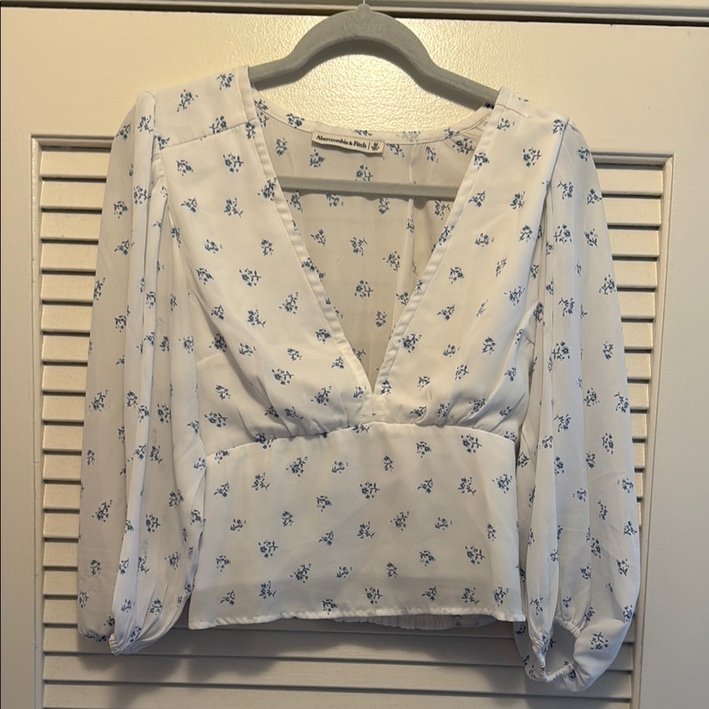 Floral White Blouse